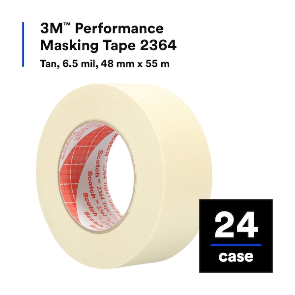 Cinta de enmascarar de 3M, 55m L, 48mm W - 00-021200-43354-2