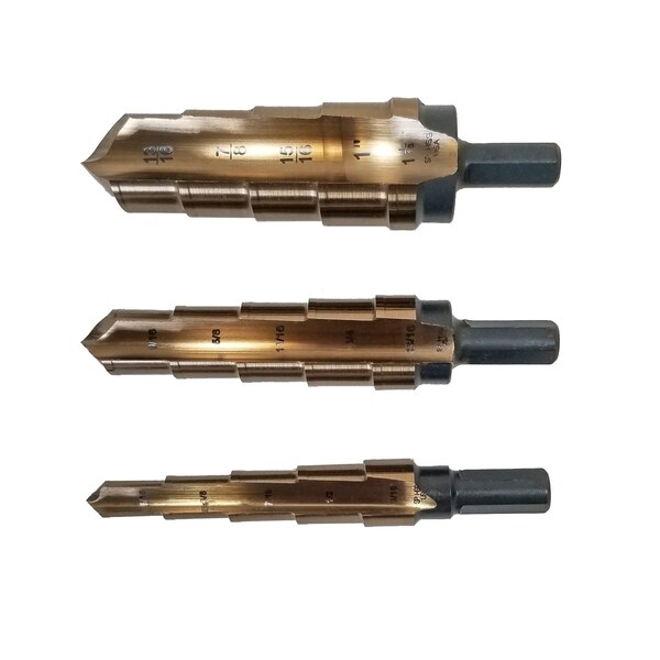 Rockmount Research And Alloys LaserBest Step Reamer, Premium Cutting Tool for Enlarging or Deburring Holes, 3-Piece Kit - 90586