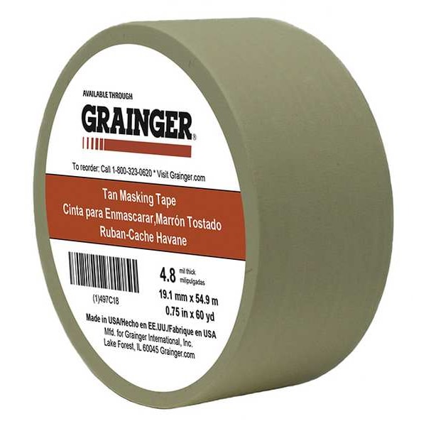 Cinta de enmascarar Zoro Select, Papel, Color Beige - TC106-0.75" X 60YD.