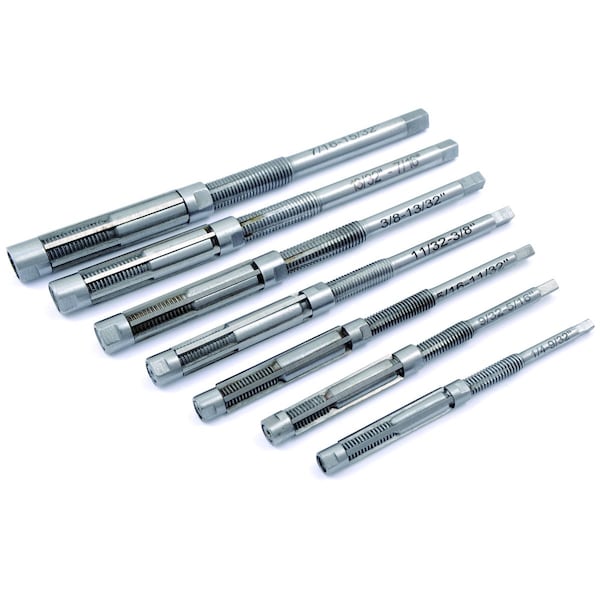 H & H Industrial Products 7 Piece #8/A-2/A High Speed Steel Adjustable Blade Reamer Set - 2006-9123