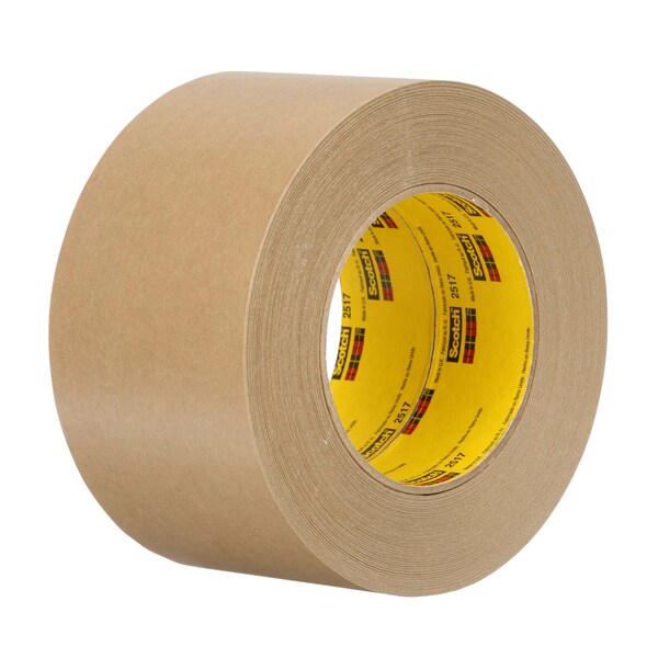 Cinta de enmascarar Scotch Flatback Tape 2517, color café medio, 6.5 mil, 72 mm x 55 m, 12 rollos/caja - T9482517