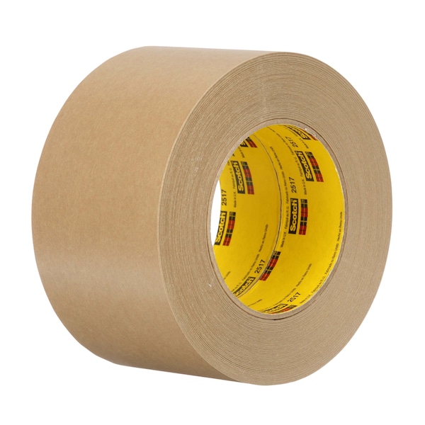 Cinta de enmascarar Scotch Flatback Tape 2517, color café medio, 6.5 mil, 72 mm x 55 m, 12 rollos/caja - T9482517