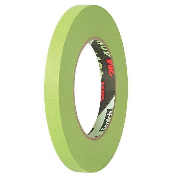 Cinta de enmascarar 3M™ 401+/233+, 6.7 mil, 1/2" x 60 yardas, Verde, 12 piezas por caja - T93340112PK