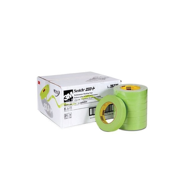 Cinta de enmascarar de alto rendimiento Scotch 233, 26336, 24 mm x 55 m, 24 por PK4, 24PK - 7000048804