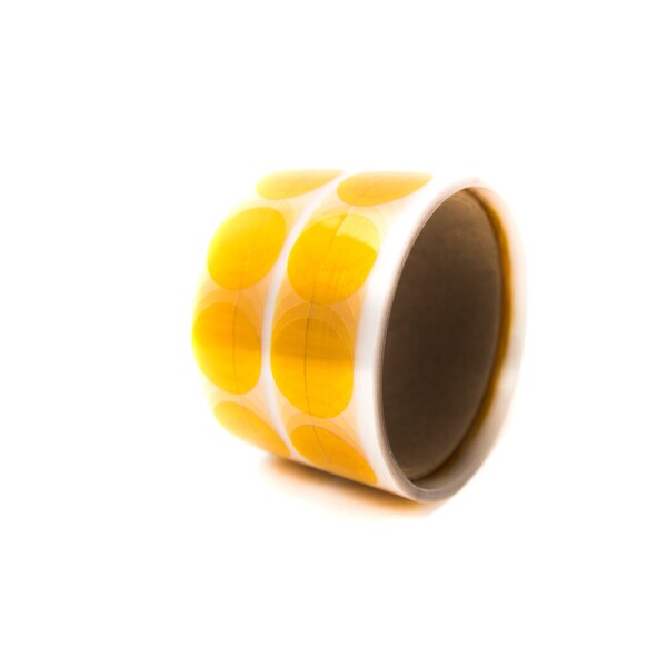Bertech High Temp. ESD Anti-Static Polyimide Masking Discs, 3/8 pulg. de diámetro, Ámbar, 2000 Discos/Rollo - PPDLS-3/8