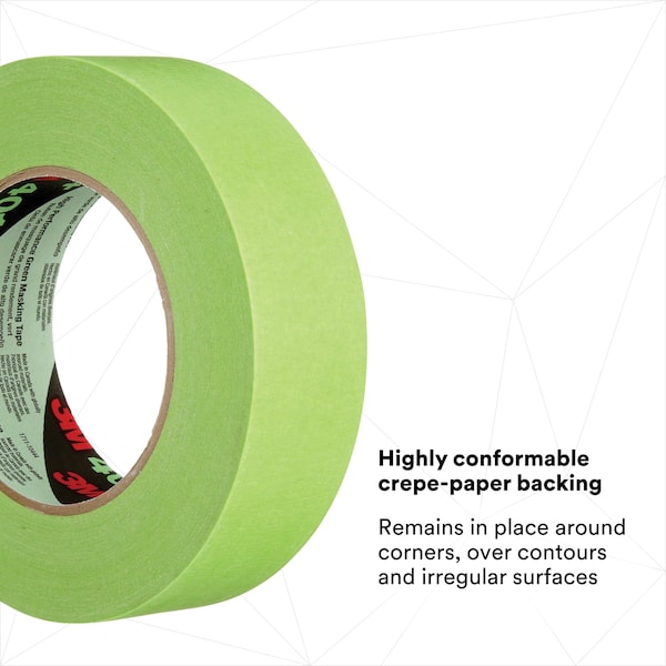 Cinta de enmascarar 3M™ 401+/233+, 6.7 Mil, 1 1/2" x 60 yds., Verde, 16/Caja - T936401
