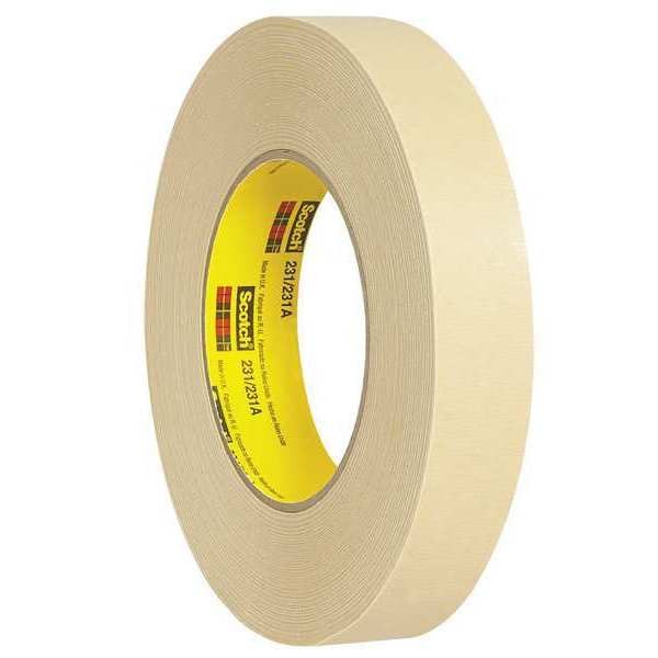 Cinta de enmascarar Scotch 3M™ 231, 7.6 Mil, 1" x 60 yds., color beige, 12 unidades por caja - T93523112PK