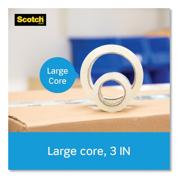 Cinta adhesiva para empaque Scotch, con dispensador de recarga., 1-7/8"x164', 4/paquete, Transparente - 3850-4RD
