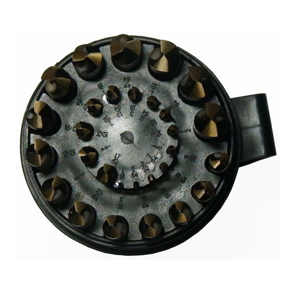 Drill America 29 Piece Cobalt Jobber Length Drill Bit Set, 1/16" - 1/2", Round Bit Cooler Case, D/ACO Series - D/A29J-CO-PC
