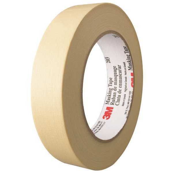 Cinta de enmascarar 3M™ 203, 4.7 mil, 1" x 60 yardas, Natural, 36/caja - T935203