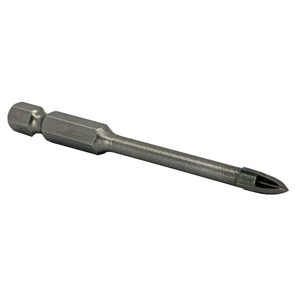 Drill America 3/16" Carbide Tipped 4 Flute Glass & Tile Drill Bit with Hex Shank - DWD4FGD3/16HEX