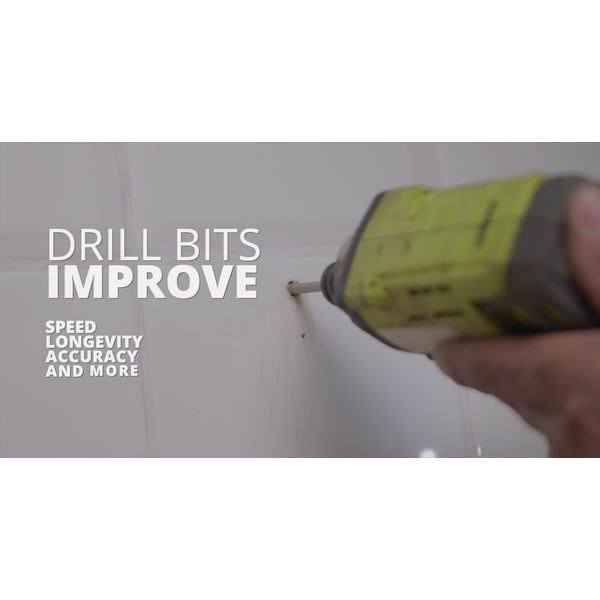 Drill America 3/16" Carbide Tipped 4 Flute Glass & Tile Drill Bit with Hex Shank - DWD4FGD3/16HEX