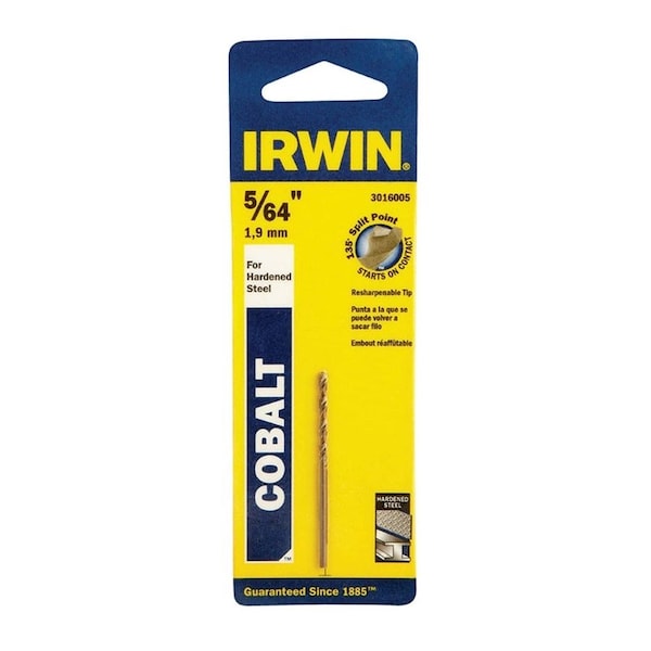 Irwin Irwin 5/64 in. X 2 in. L Cobalt Alloy Steel Drill Bit Straight Shank 1 pc - 3016005