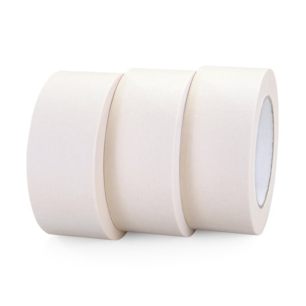 Cinta de enmascarar de uso general de 2 pulgadas por 60 yardas, adhesivo de caucho natural resistente, fácil de rasgar, paquete de 3 - 3x-44576