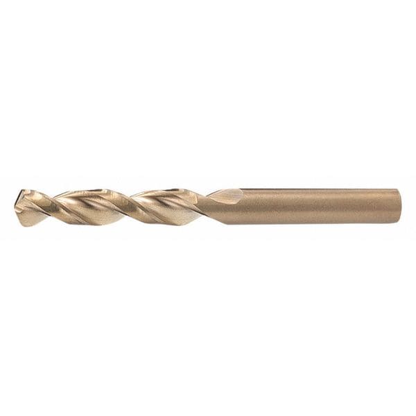 Cleveland Screw Machine Drill Bit, 33/64 in Size, 135  Degrees Point Angle, Cobalt, Straw/Bronze Finish - C14229