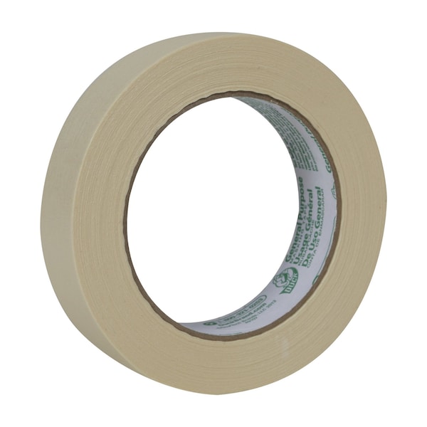 Cinta de enmascarar de fuerza regular en color beige de Duck Brand, 0.94 pulgadas de ancho por 60 yardas de largo - 286502