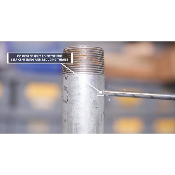Drill America 8 Piece HSS Contractor Drill Bit Set with Reduced 1/2" 3-Flat Shank, 9/16" - 1" - KFD3F1008-SET