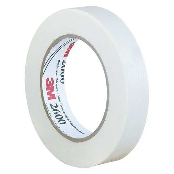 Cinta de enmascarar 3M 2600, 4.4 Mil, 1" x 60 yardas, blanco, 36 piezas por caja - T935260