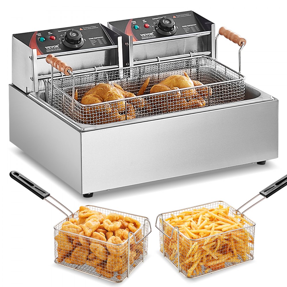 VEVOR Commercial Electric Deep Fryer Countertop Deep Fryer 3000W 18Qt / 17L - DGDZGDGJCK00TPYZZV1