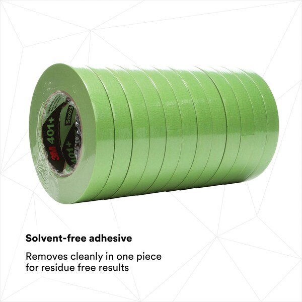 Cinta para enmascarar 3M™ 401+/233+, 6.7 mil, 3/4" x 60 yardas, verde, 48 por caja - T934401