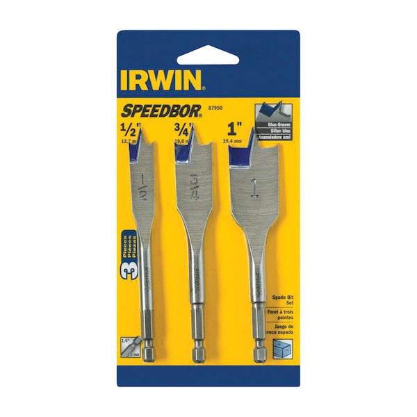 Irwin Irwin Speedbor Steel Wood Boring Bit Set Quick-Change Hex Shank 3 pc - 87950