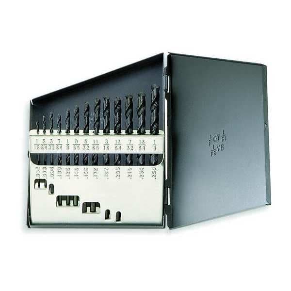 Chicago-Latrobe 13PC 118 Degree General Purpose Jobber Lengh Drill Set Chicago-Latrobe 150 Steam Oxide HSS 1/16-1/4 - 57711