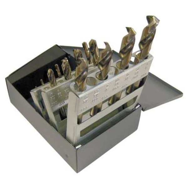 Chicago-Latrobe 15PC 135 Degree Heavy-Duty Cobalt Screw Machine Drill Set Chicago-Latrobe 559 Straw HSS-CO 1/16-1/2x1/32 - 69856