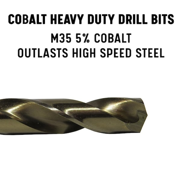 Drill America 29 Piece Cobalt Quick Change Hex Shank Drill Bit Set 1/16" - 1/2" Plastic Case - COHEX29-SET