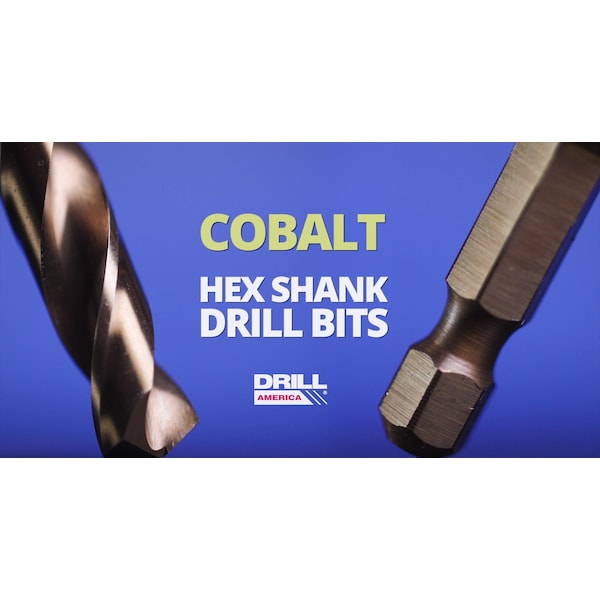 Drill America 29 Piece Cobalt Quick Change Hex Shank Drill Bit Set 1/16" - 1/2" Plastic Case - COHEX29-SET