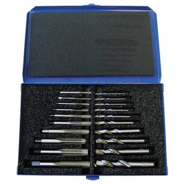 Chicago-Latrobe 20PC Screw Machine Drill & Plug Hand Tap 157/1002 Set CL HS #44, #39, #36, #29, #25, #7, F, 5/16, U, 27/64 - 12910