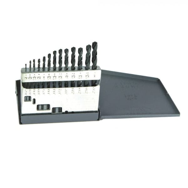 Drillco Jobber Length Drill Set, Heavy Duty, Series 400, Imperial System Of Measurement, 116 In Minimum - 400HD13