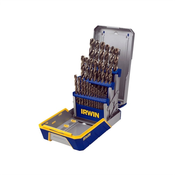 Hanson 29 Piece Cobalt M-42 Metal Index Drill Bit Set - 3018002B