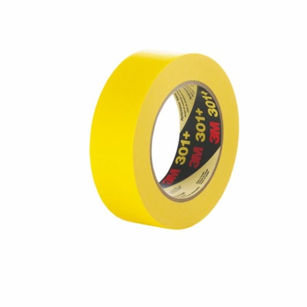 Cinta de enmascarar amarilla de alto rendimiento 3M 301+, 48 mm x 55 m 6.3 mil - 51115-64753