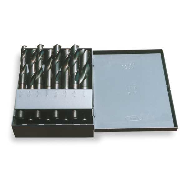 Cle-Line 18PC 1/2 Reduced Shank Silver & Deming Drill Set Cle-Line 1813 Steam Oxide HSS RHS/RHC 9/16-1IN - C21135