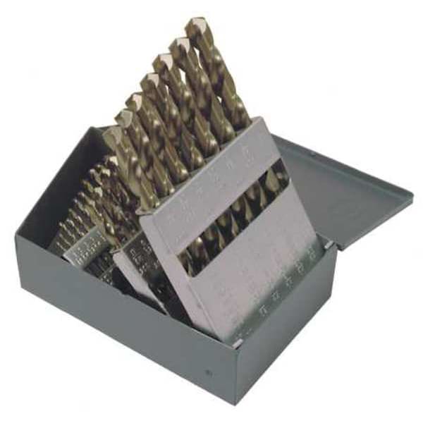 Chicago-Latrobe 29PC 135 Degree Heavy-Duty Cobalt Jobber Length Drill Set Chicago-Latrobe 550ASP Straw HSS-CO 8% 1/16-1/2 - 47796
