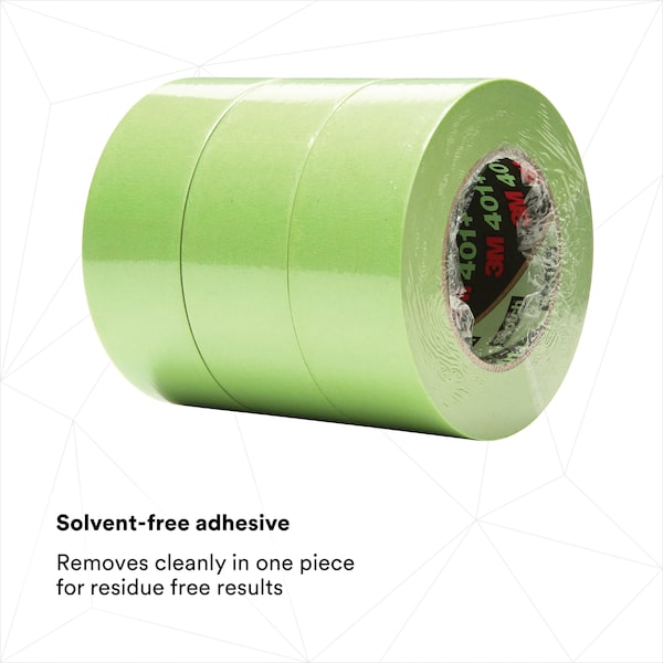 Cinta de enmascarar 3M 3M™ 401+/233+, 6.7 Mil, 2" x 60 yds., Verde, 12/Caja - T937401