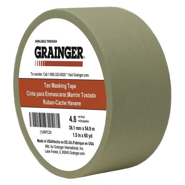 Cinta para enmascarar Zoro Select, Papel, Color Café - TC106-1.5" X 60YD