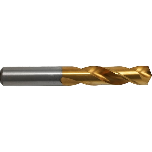 Chicago-Latrobe Screw Machine Drill Bit, #17 Size, 135  Degrees Point Angle, High Speed Steel, TiN Finish - 48387