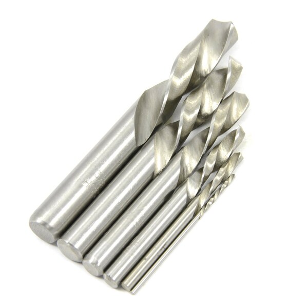 Forney 6-Piece Stubby Left Hand Drill Bit Set, High Speed Steel HSS - 20510