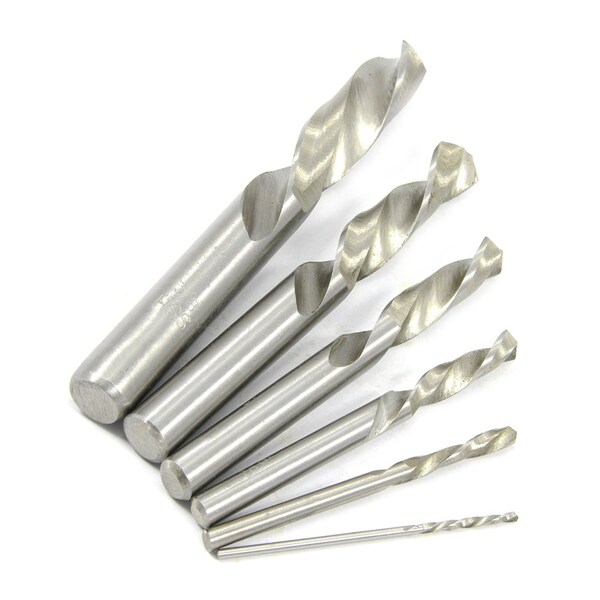 Forney 6-Piece Stubby Left Hand Drill Bit Set, High Speed Steel HSS - 20510