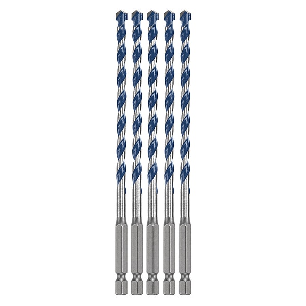 Bosch 4-Cutter Hammer Drill Bit 1/4" x 6.000"L, Hex, 5PK - HCBG0605T