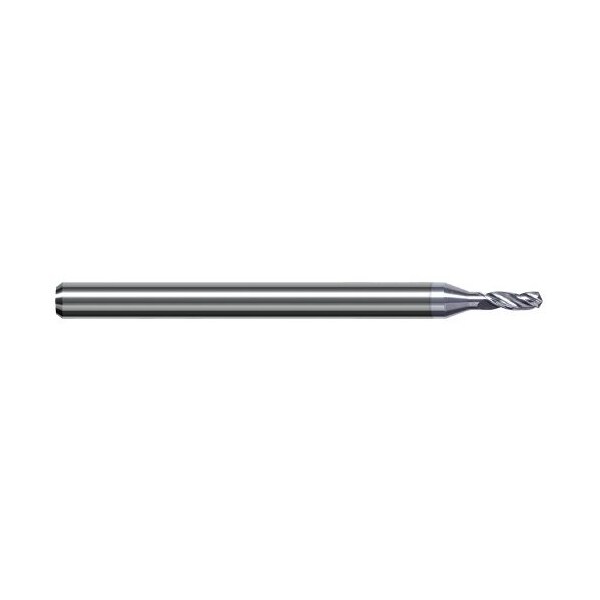 Harvey Tool 0.04 in. Drill dia x 0.192 in. Flute Length Carbide HP Drill for Aluminum Alloys, 3 Flutes - FSD0400-C8