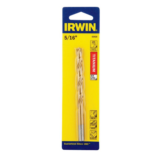 Irwin Irwin 5/16 in. X 4-1/2 in. L High Speed Steel Drill Bit Straight Shank 1 pc - 63920