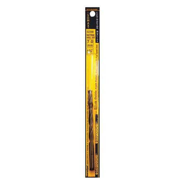 Eazypower 7.00mm HSS 135 Deg. Jobber Length Drill Bit, Shank Dia.: 3/8" - 82290