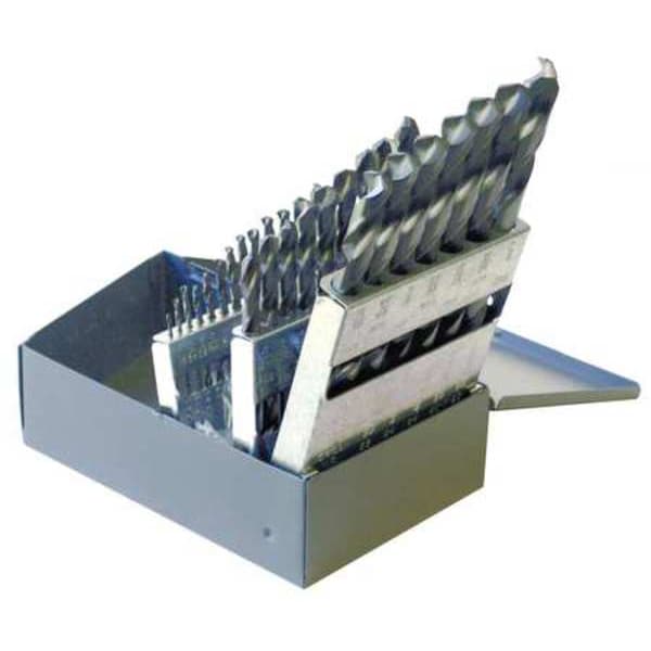 Chicago-Latrobe 29PC 135 Degree Heavy-Duty Jobber Length Drill Set Chicago-Latrobe 150ASP-TC TiCN HSS 1/16-1/2x1/64 - 43640