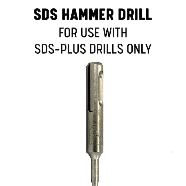 Drill America 1/4" x 8" SDS-Plus 4-Flute Cross Tip Hammer Bit Drill Bit - SDS4F148