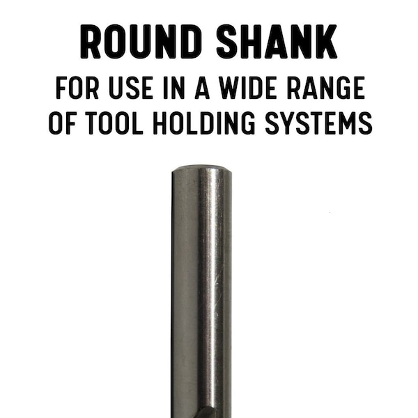 Drill America 3/16" HSS Polished Jobber Length Drill Bit, DWDP Series - DWDP3/16