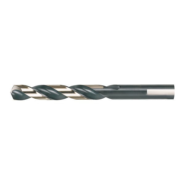 Cle-Line 3/8 135 Degree HSS Heavy-Duty Jobber Length Drill w/3-Flats Cle-Line Import 1607 Black & Gold RHS/RHC - C69359