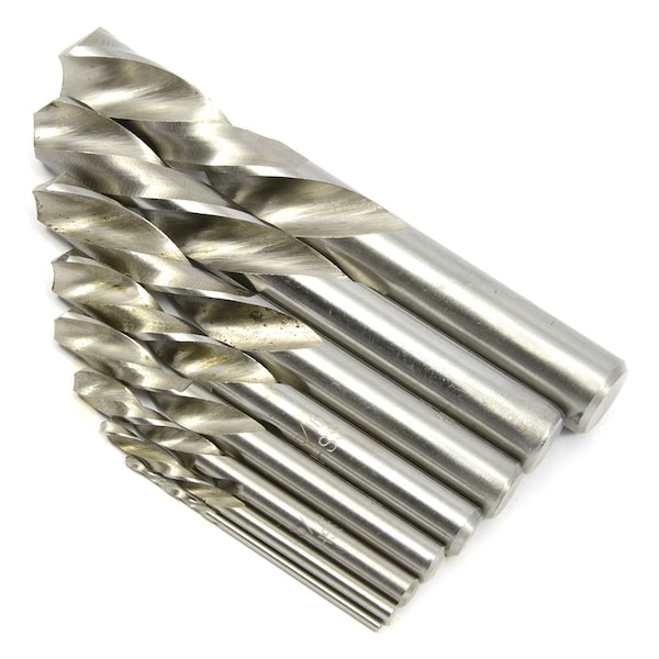 Forney 8-Piece Stubby Left Hand Drill Bit Set, High Speed Steel HSS - 20511