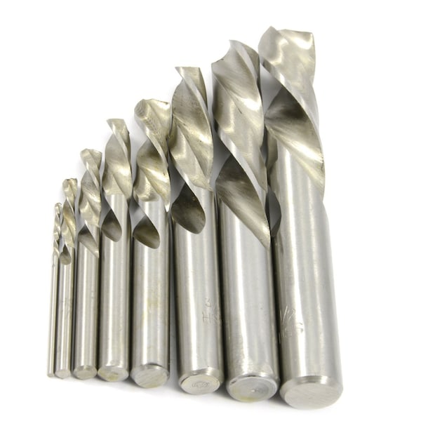 Forney 8-Piece Stubby Left Hand Drill Bit Set, High Speed Steel HSS - 20511